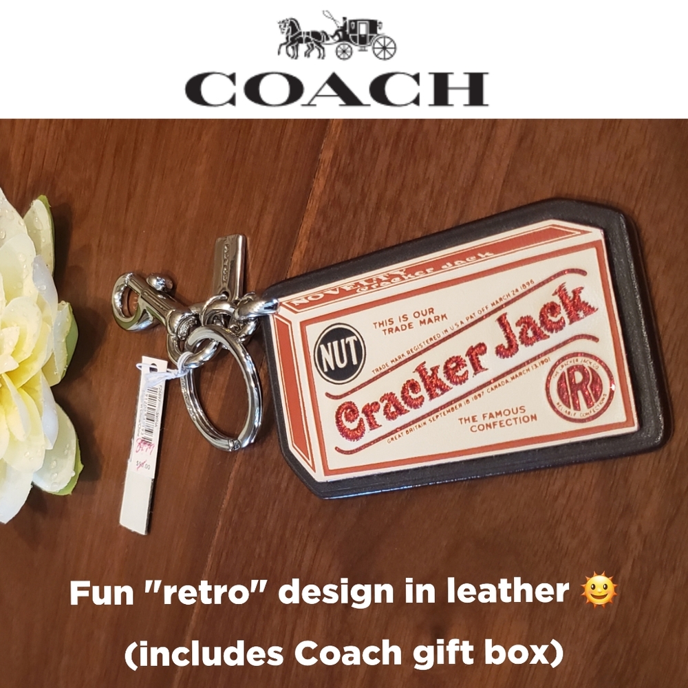 NEW Coach "Cracker Jack" Key Ring & Charm
